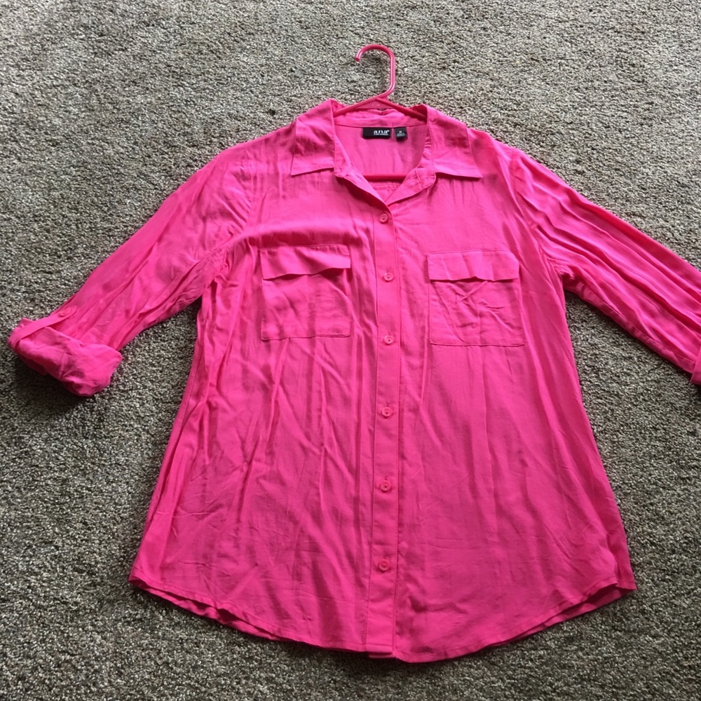 Pink Long Sleeve Blouse